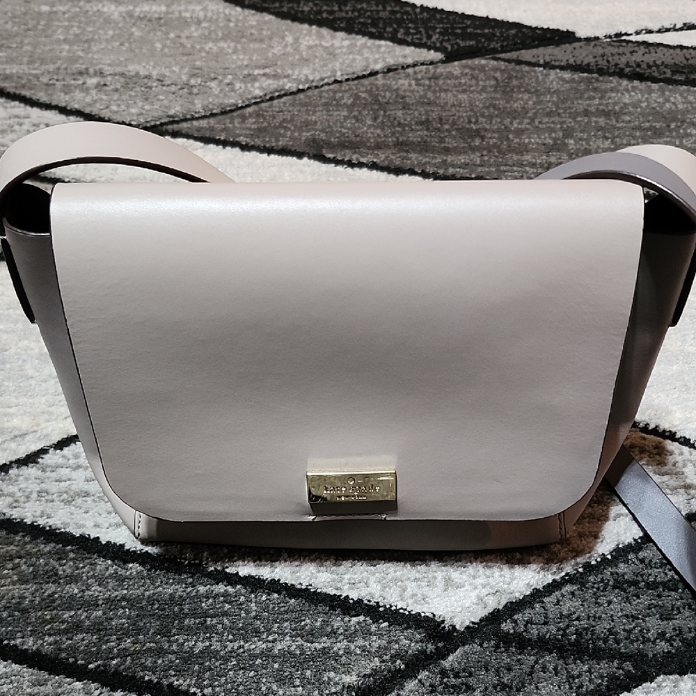 KATE SPADE PUTNAM DRIVE GRAY LEATHER CROSSBODY HANDBAG PURSE PRICE FIRM
